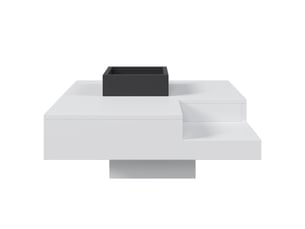 Table basse carré(e) coloris bicolore VLIVRA  - 72 cmx72 cm