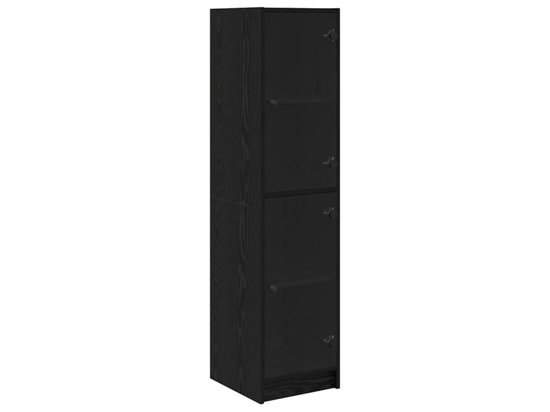  Buffet - haut armoire chêne noir 35 x 37 x 142 cm bois d'ingénierie  - Conforama A