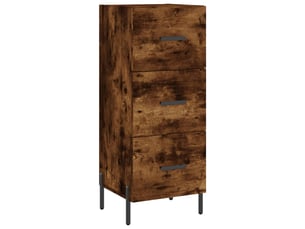 Buffet - bahut - meuble de rangement chêne fumé 34,5x34x90 cm bois d'ingénierie