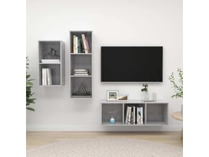 Meuble tv coloris gris 37 cm <strong></strong>  <strong></strong>