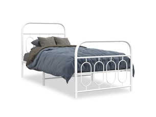 Lit simple 90x200 cm    coloris blanc