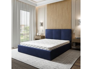 Lit coffre 160x200 cm <strong>MASSENO</strong> <strong></strong> coloris bleu