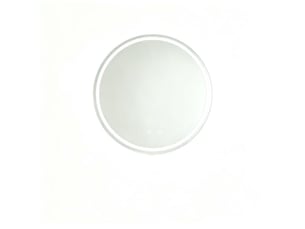 Miroir de salle de bain rond mural 60 x 60 x 3 cm, éclairage réglable, antibuée, argenté