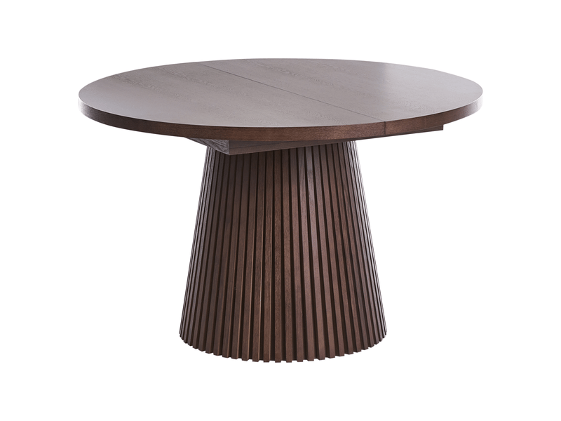  Table de salle à manger extensible moore frêne foncé 120160 cm 120 cm  - Conforama D