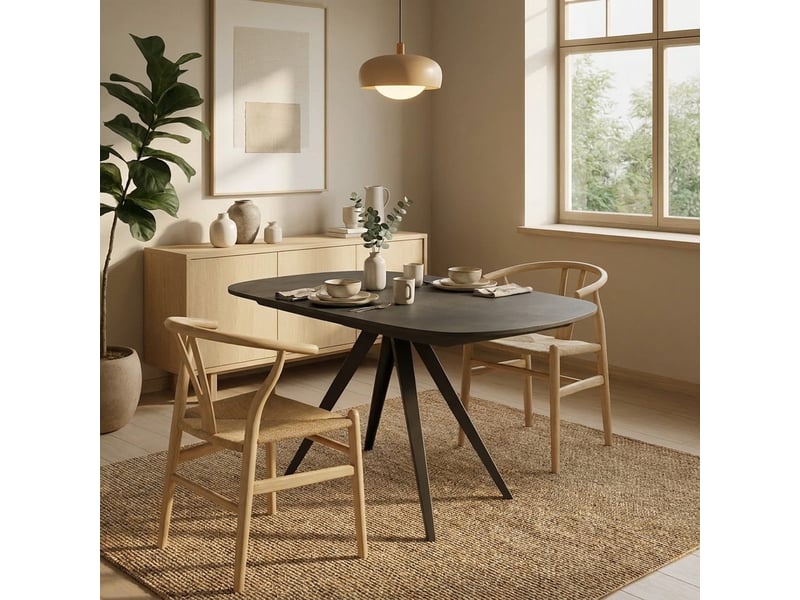  Table de salle à manger extensible en céramique spin - gris  - Conforama B