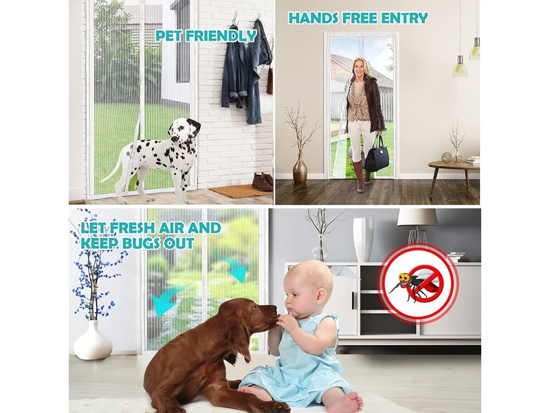  Magnétique moustiquaire pour porte 120x230 cm  - Conforama B