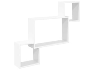 Étagère flottante, étagère suspendue montage mural blanc 91,5 x 15 x 76 cm cf42446