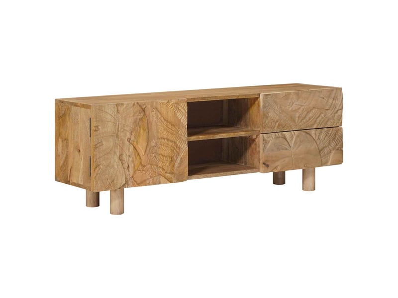  Meuble tv - banc tv - meuble de rangement avec tiroir avec étagère avec porte 110 x 30 x 40 cm  - Conforama C