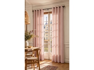Lot de 2 rideaux à œillets 140 x 240 cm victoria fils teints jacquard