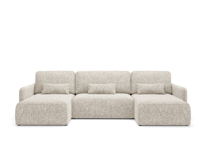  Canapé d'angle convertible livello u gris clair  - Conforama B