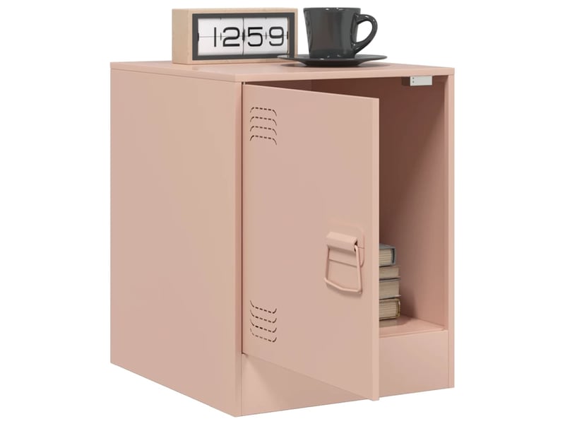  Table de chevet - cabinet de chevet - table de nuit rose 34,5x39x44 cm acier  - Conforama D