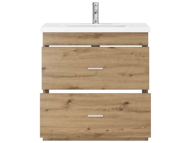 Ensemble de mobilier de salle de bain chêne artisanal shl68 - Conforama C