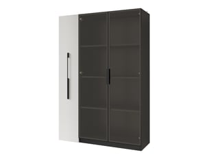 Vitrine coloris bicolore 5 étagère(s) SEYAKANY - 110.5 cmx160 cm