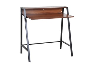 Bureau Informatique Multimédia Multi-rangements Design Contemporain Acier Mdf Chene Clair