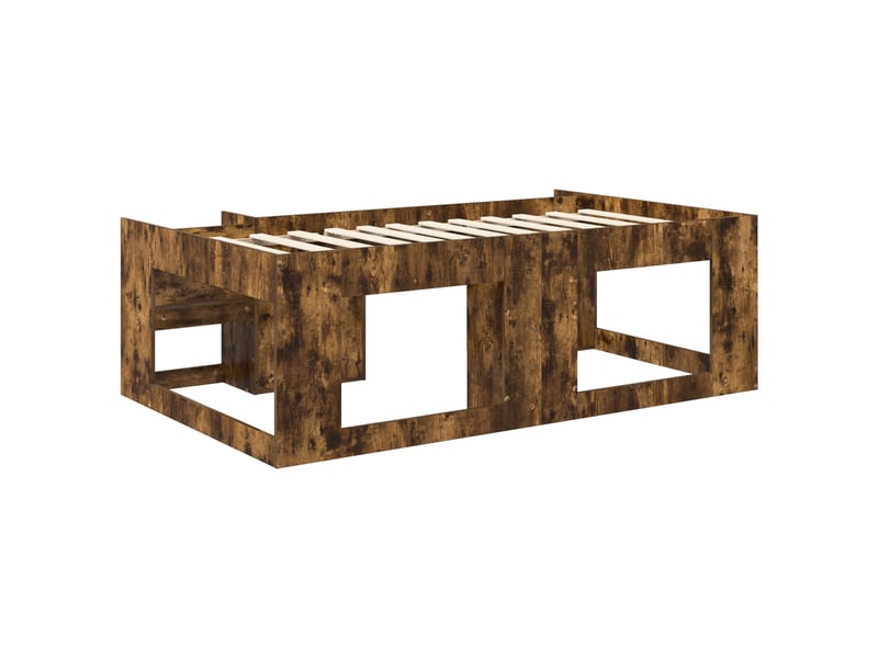  Cadre de lit pour enfants - lit jeune avec rangement chêne fumé 80 x 200 cm  - Conforama E