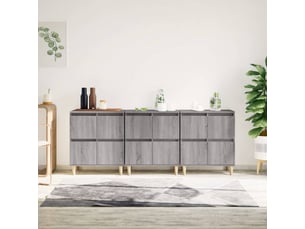 Buffets 3 pcs - bahut - meuble de rangement sonoma gris 60x35x70 cm bois d'ingénierie