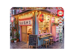 Puzzle 1000 pieces kawaii sushi 34 x 48 cm avec sachet colle fix puzzle