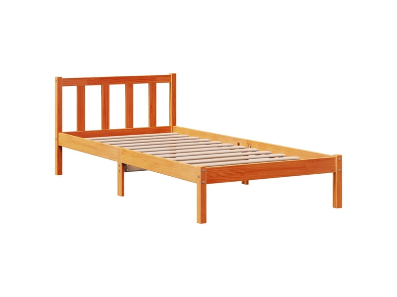  Lit simple- lit adulte -  cadre de lit et tête de lit sans matelas  marron 100x200 cm  - Conforama D