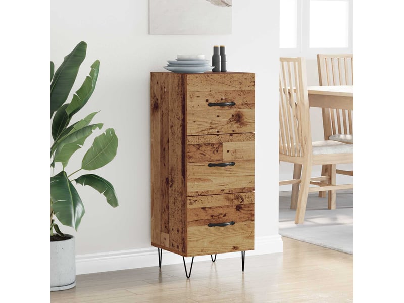  Buffet - bahut - meuble de rangement bois ancien 34 x 34,5 x 90 cm bois d'ingénierie  - Conforama D