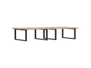 Étagère de vasque | étagère murale acier et bois massif d'acacia shl3071