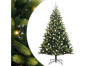 Sapin de noël, arbre de noël artificiel en silicone flexible 300 leds vert shl9460