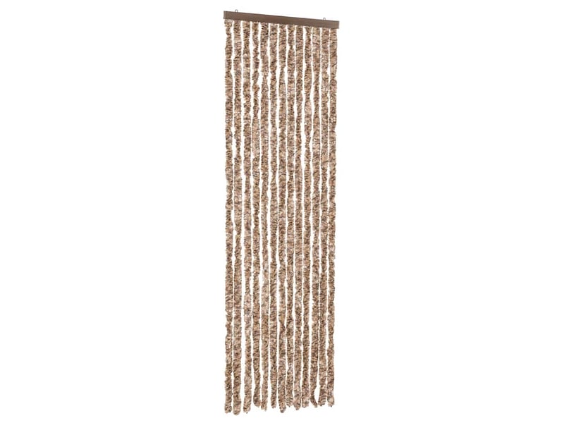  Rideau anti-mouches, moustiquaire beige et marron foncé 56x185 cm chenille cf43507  - Conforama A