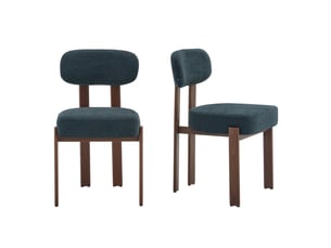 Chaise de salle à manger lot de 2 57 x 49 x 82,5 cm – noire – dossier courbé et assise rembourrée