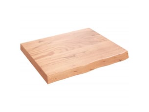 Comptoir de salle de bain, plan de travail marron 60x50x(2-6) cm bois traité cf65807