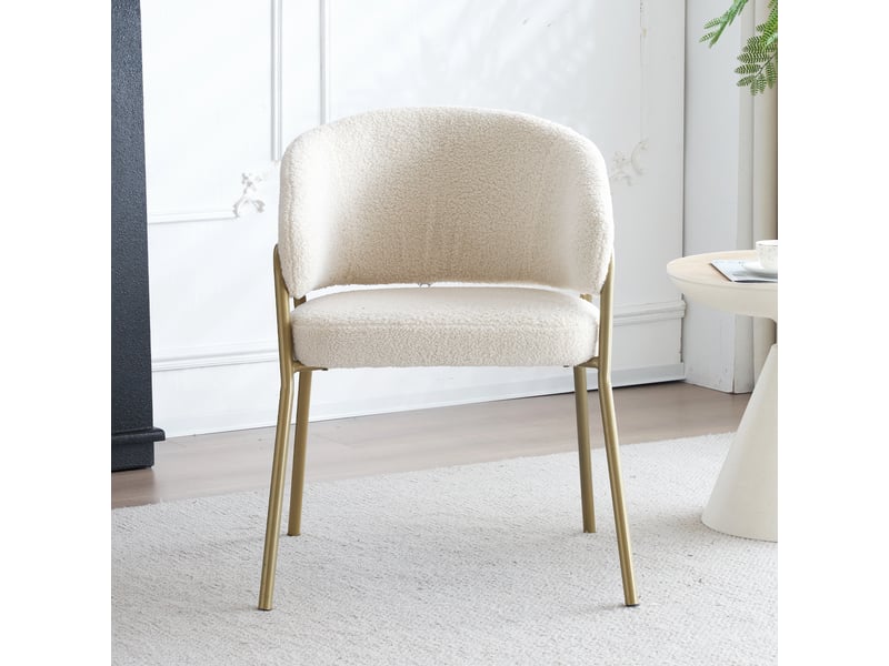  Chaises de salle à manger chaise de maquillage - velours blanc chaise blanc - Conforama C