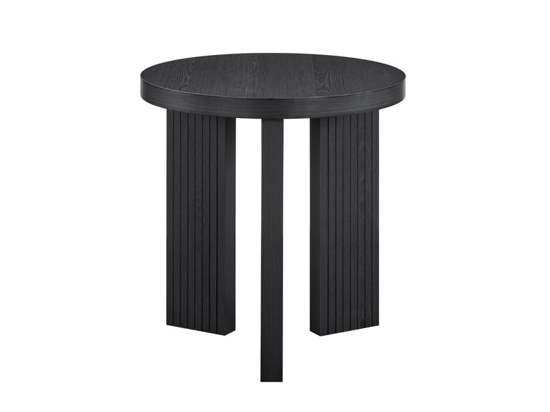 Table d’appoint ronde moderne, bois foncé, table basse déco robuste, 1 pièce - Conforama D