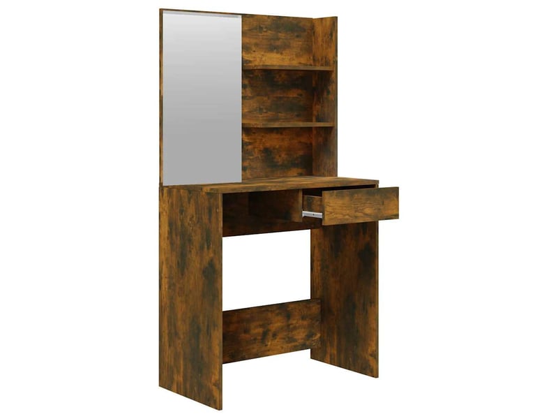  Ensemble de coiffeuse chêne fumé 74,5x40x141 cm  - Conforama E