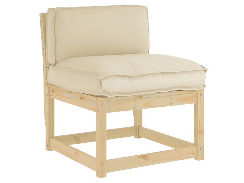  Coussin d'assise, coussin pour chaisecanapé tissu oxford beige 70 x 40 x 12 cm cf56648  - Conforama A