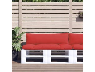 Lot de 2 coussins de palette, coussins de canapé rouge tissu cf59617