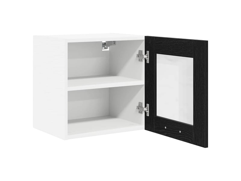 Meuble de rangement cuisine, armoire suspendue chêne noir 40x31x40cm bois d'ingénierie - Conforama E