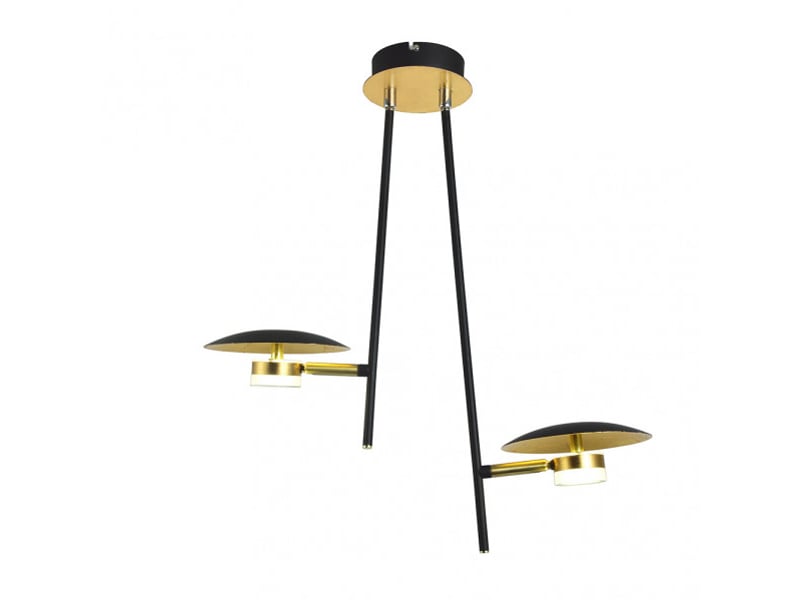  Fabrilamp ciudad del cabo, suspension, moderne, led, 12 w, 1080 lm, 4000 k, noirdoré, 52 x 49 x 15 cm 153692016 - Conforama C