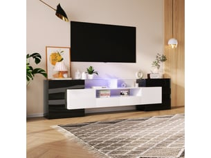 Meuble tv coloris noir 200 cm <strong>HAUSS SPOLE</strong>  <strong></strong>