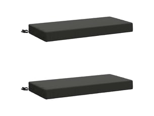 Lot de 2 coussins de banc, coussins d'assise soest 100 % polyester anthracite cf56962