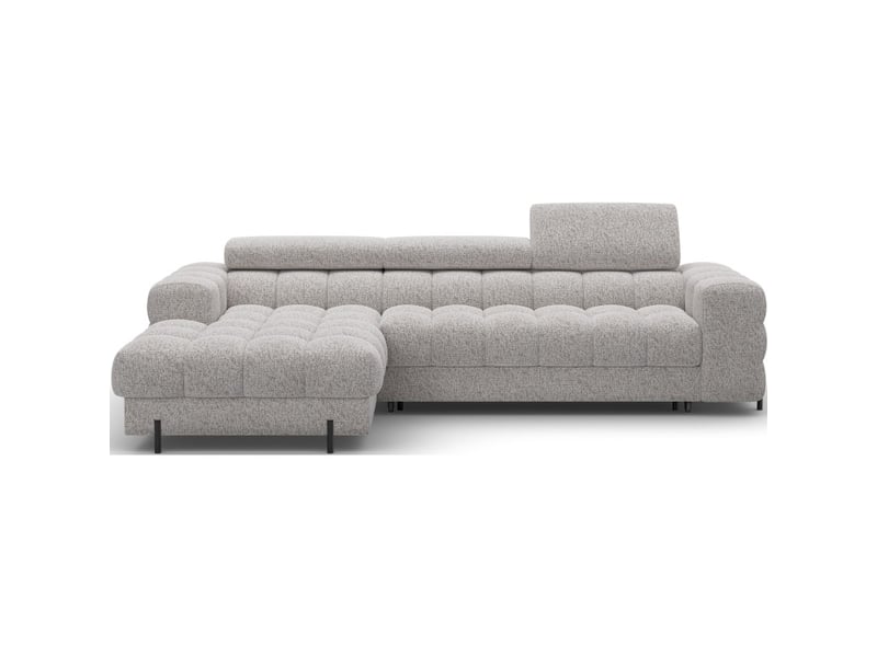 Canapé d'angle gauche convertible gris chiné élégance moderne 285x99x181cm filtro - Conforama A