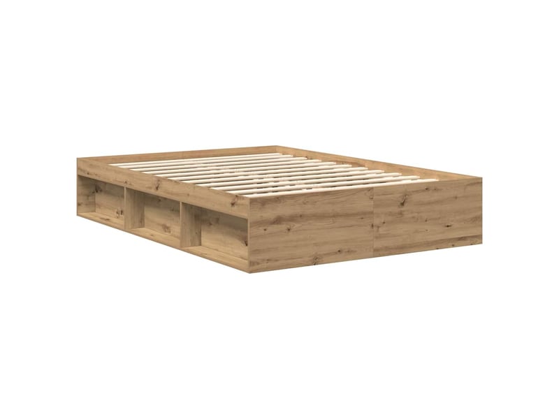  Lit double- lit adulte -  cadre de lit sans matelas chêne artisanal 120x190 cm  - Conforama C