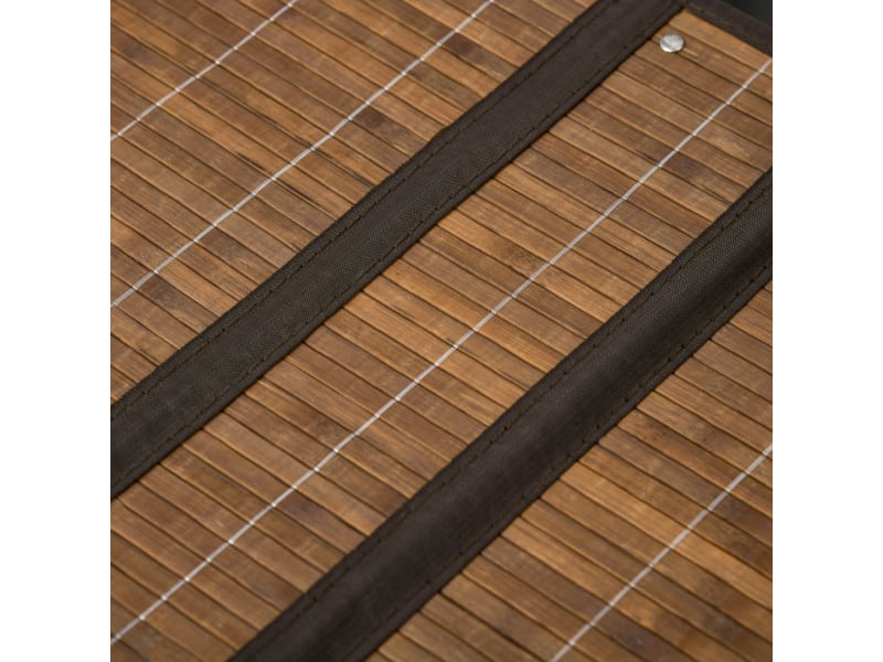  Panier à linge 100 l en bambou avec couvercle, poignée et 2 sacs, tri du linge, salle de bain  - Conforama E