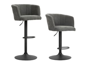tabouret de bar assise réglable en hauteur <strong>HAUSS SPOLE</strong> - gris hauteur d'assise 64 cm vendu Par paire