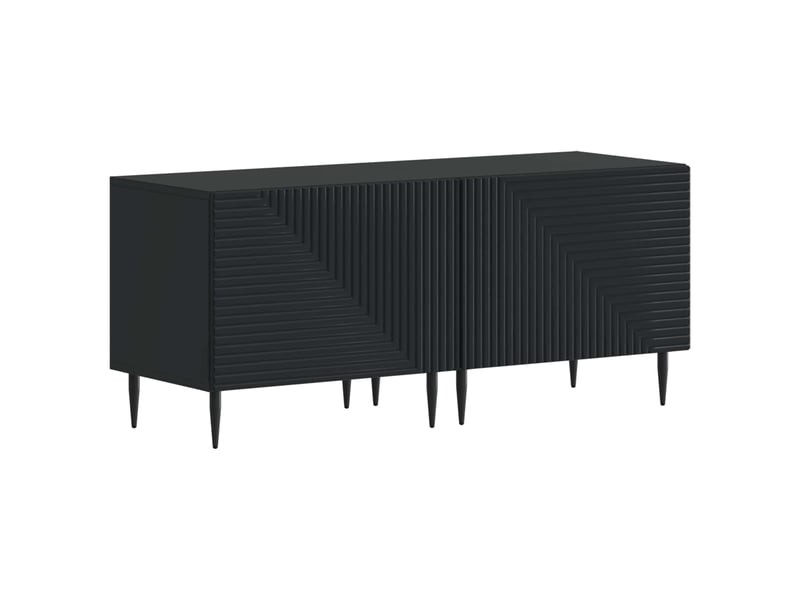 Ensemble de 3 meubles tv led noir bois d'ingénierie shl33178  - Conforama D