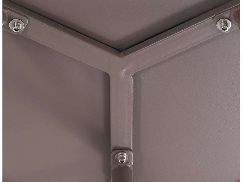 Table basse ronde intérieur extérieur en polypropylène couleur taupe – ø 60 cm résistante aux intempéries 10_0009234  - Conforama E