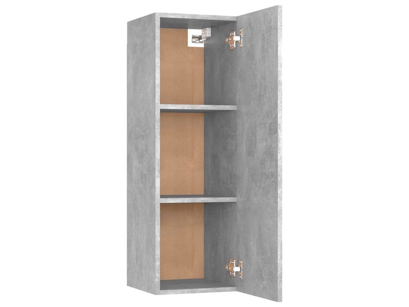  Meuble tv - banc tv - meuble de rangement gris béton 30,5x30x90 cm bois d’ingénierie  - Conforama E