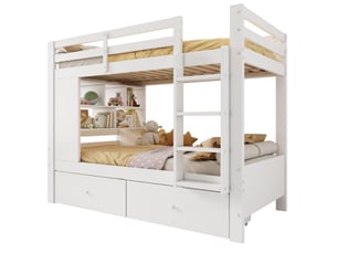 Lit superposé 2x90x200 cm <strong></strong>  <strong></strong> coloris blanc