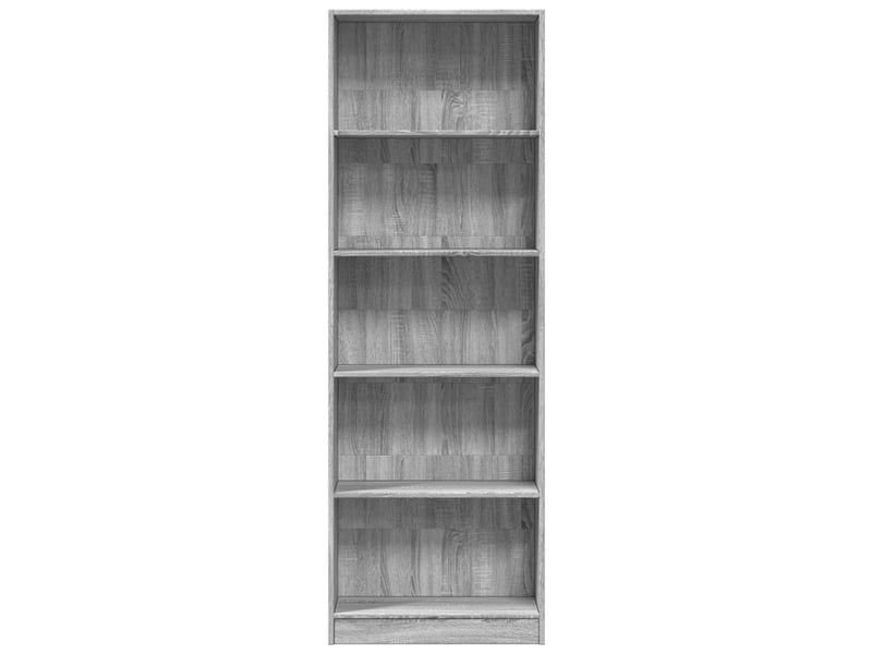  Bibliothèque, meuble de rangement salon sonoma gris 60x24x176 cm bois d'ingénierie  - Conforama D