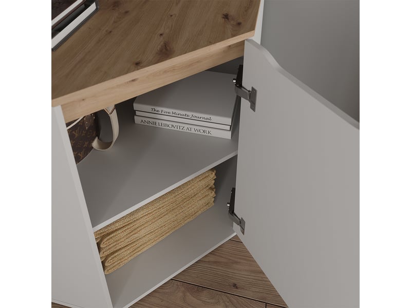  Vicco commode, blancchêne artisan, 77.9x77.9cm  - Conforama D