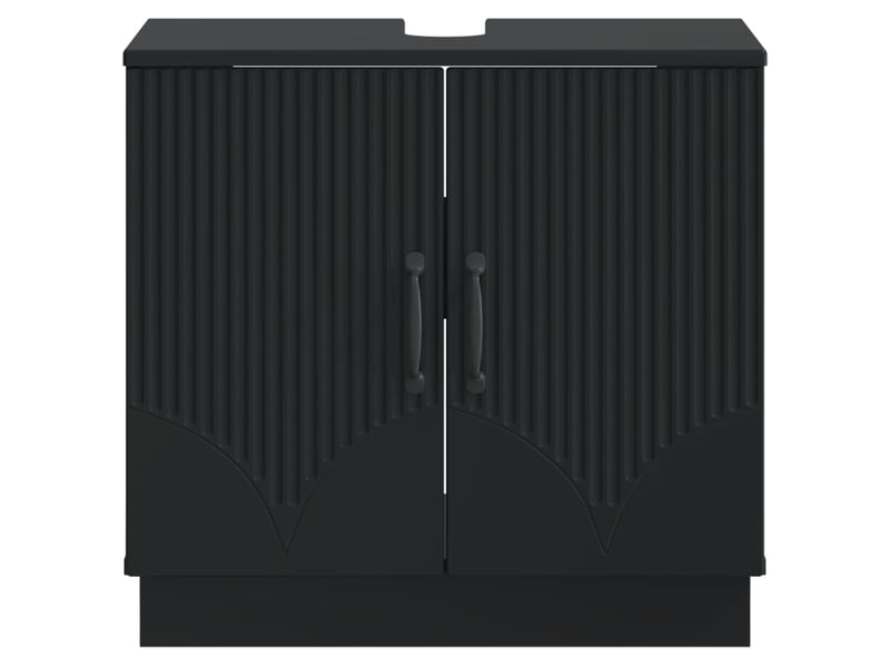 Meuble sous lavabo de salle de bain hoorn noir cf64914 - Conforama D