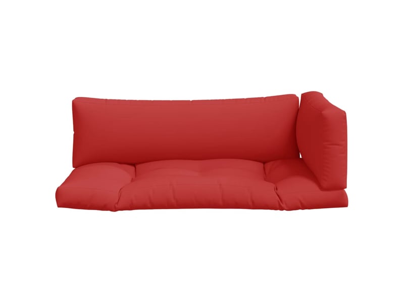  Lot de 3 coussins de palette, coussins de canapé rouge tissu cf59708  - Conforama D