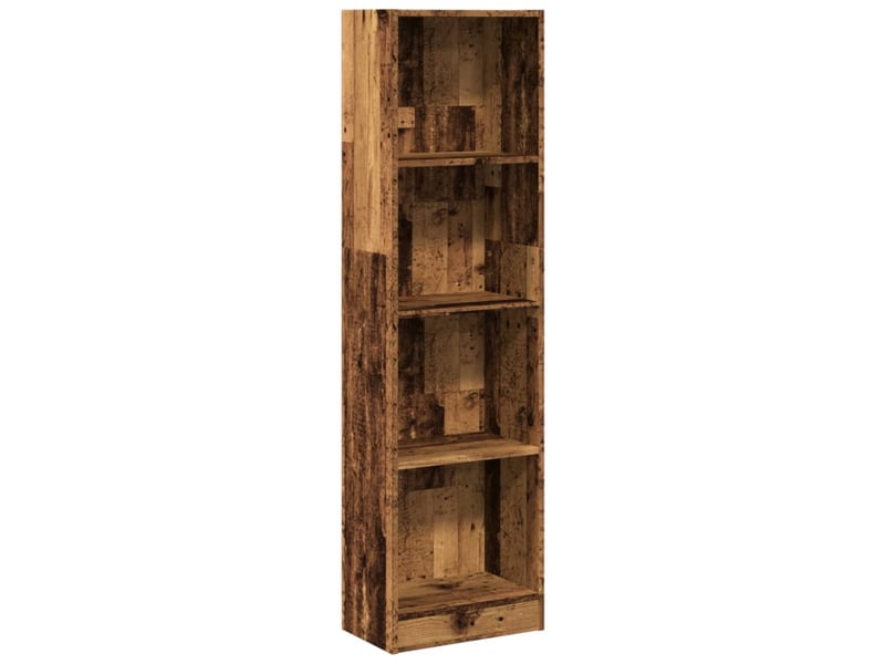  Bibliothèque, meuble de rangement salon vieux bois 40x24x176 cm bois d'ingénierie  - Conforama A
